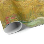 Papier Cadeau Champ de blé avec des cyprès par Vincent van Gogh (Coin rond)