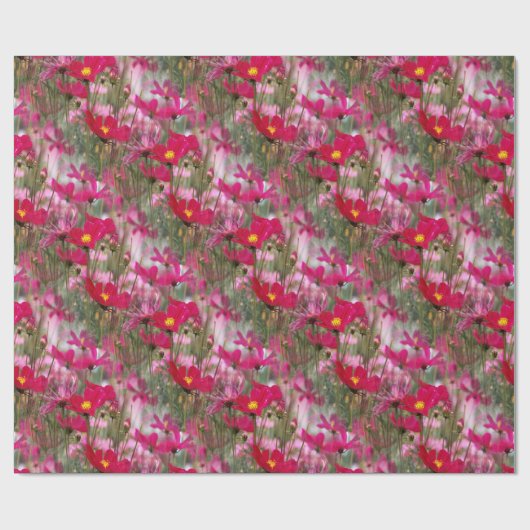 Papier Cadeau Champ de Cosmos....... (Plat)