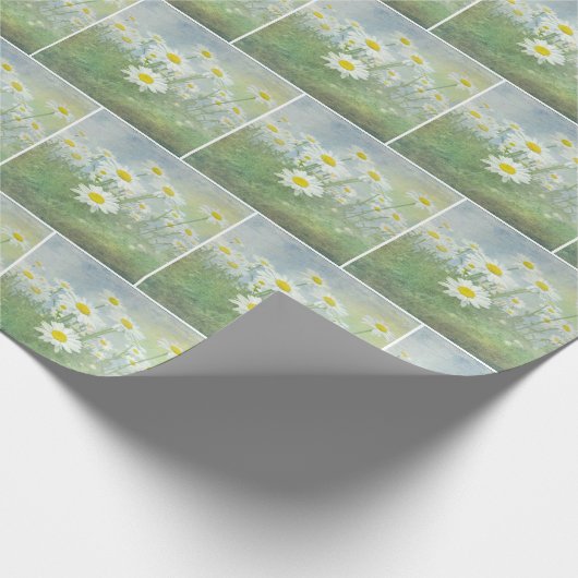 Papier Cadeau champ de daises (Coin)