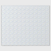Papier Cadeau Champ de fleurs sauvages bleues fantaisistes pour (Plat)