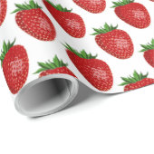 Papier Cadeau Champ de fraises (Coin rond)