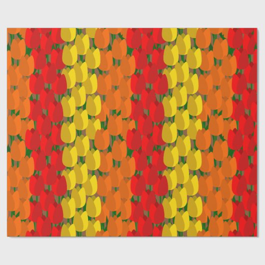 Papier Cadeau Champ de tulipe d'été (Plat)