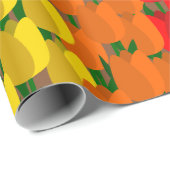 Papier Cadeau Champ de tulipe d'été (Coin rond)