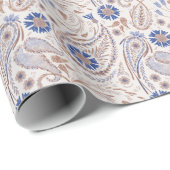 Papier Cadeau Champ Fleur Paisley (Coin rond)