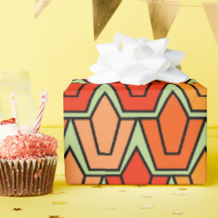 Papier Cadeau Champ Tulipe orange
