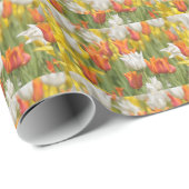 Papier Cadeau Champ Tulipes (Coin rond)