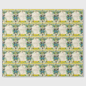 Papier Cadeau Champagne, carte de cru de la France (Plat)