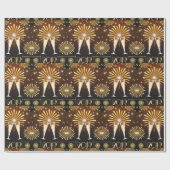 Papier Cadeau Champagne et feux d'artifice Nouvel An Eve 2019 Mo (Plat)