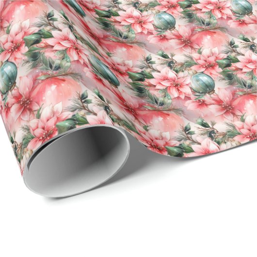 Papier Cadeau Champagne et Pistache : Une fusion de rose (Coin rond)