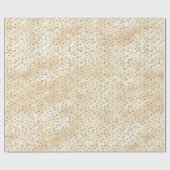 Papier Cadeau Champagne Faux Parties scintillant Cheetah Spots (Plat)