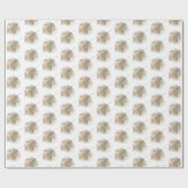 Papier Cadeau Champagne Gold Leaves Christmas (Plat)