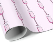 Papier Cadeau Champagne rose (Coin rond)