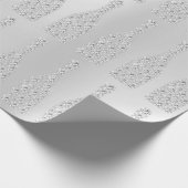 Papier Cadeau Champagne Swarovski Cristaux Bouteille Grise Argen (Coin)
