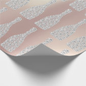 Papier Cadeau Champagne Swarovski Crystals Bouteille de diamant  (Coin)