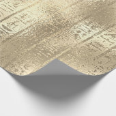 Papier Cadeau Champaigne Gold Glass égyptien Script Hiéroglyphes (Coin)