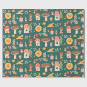 Papier Cadeau Champignon forestier (Plat)