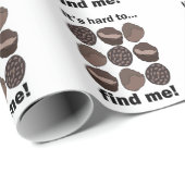 Papier Cadeau Champignon Fungue Truffe C'est Difficile De Me Tro (Coin rond)