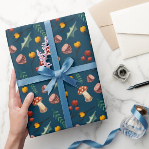 Papier Cadeau Champignon hivernal