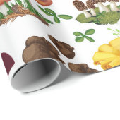 Papier Cadeau Champignons (Coin rond)