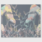 Papier Cadeau Champignons aquarelles (Plat)