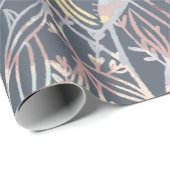 Papier Cadeau Champignons aquarelles (Coin rond)