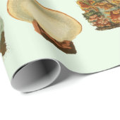 Papier Cadeau  Champignons Champignons Jardin botanique Plante c (Coin rond)