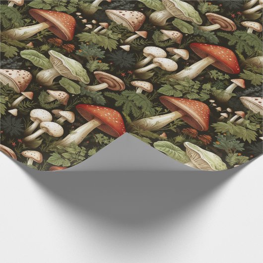 Papier Cadeau Champignons colorés 2 - (Coin)