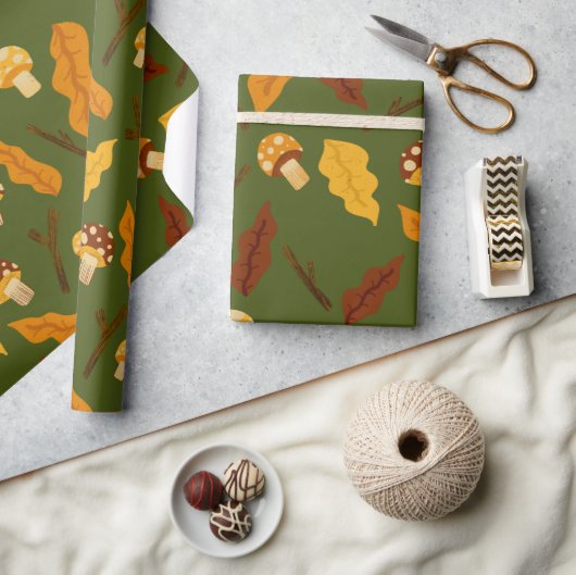 Papier Cadeau Champignons d'automne (Artisanat)