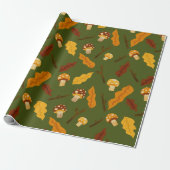 Papier Cadeau Champignons d'automne (Déroulé)