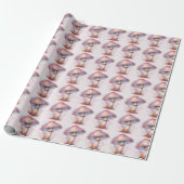Papier Cadeau Champignons d'Iridescendance de Forêt Enchantés (Déroulé)