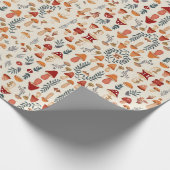 Papier Cadeau Champignons et feuilles (Coin)
