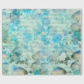 Papier Cadeau Champignons LETTRE VIEUX ROSE PALESSE ANCIENNE Aqu (Plat)