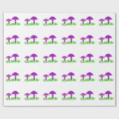 Papier Cadeau Champignons lunaires (Plat)