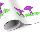 Papier Cadeau Champignons lunaires (Coin rond)