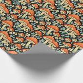 Papier Cadeau Champignons rétro Fleurs Vintages (Coin)