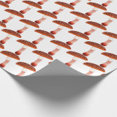 Papier Cadeau Champignons Rose Bois Blanc Delicé (Coin)