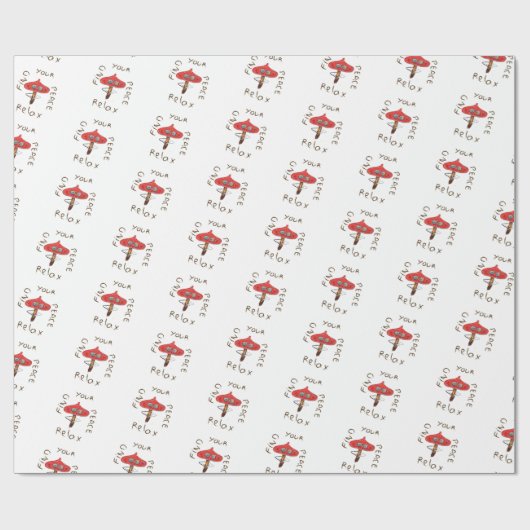 Papier Cadeau Champignons rouges (Plat)