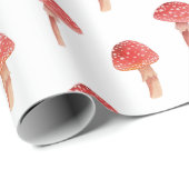 Papier Cadeau Champignons rouges poilus. La forêt s'agite. Amani (Coin rond)