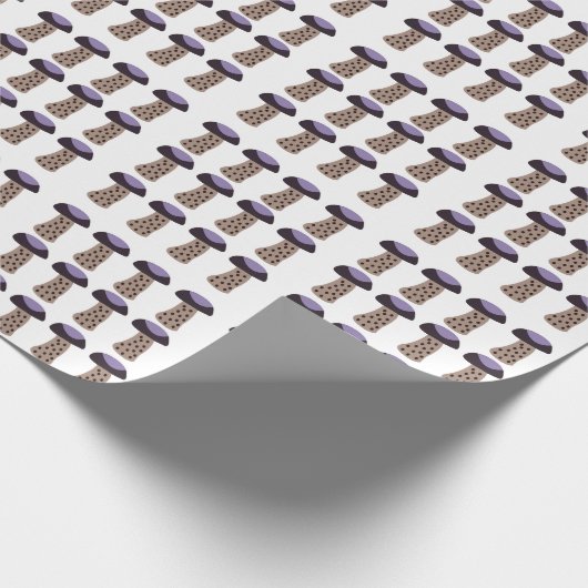 Papier Cadeau Champignons violets (Coin)