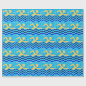 PAPIER CADEAU CHAMPION DE PISCINE : ESPRITS COOL EN TEMPS CHAUDS (Plat)