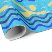 PAPIER CADEAU CHAMPION DE PISCINE : ESPRITS COOL EN TEMPS CHAUDS (Coin rond)