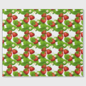 Papier Cadeau Champs de fraises (Plat)