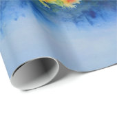 Papier Cadeau champs de tournesol- aquarelle (Coin rond)