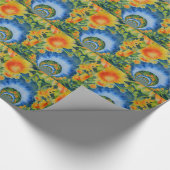 Papier Cadeau Champs de tournesol pour toujours (Coin)