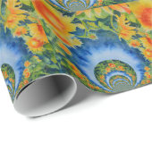 Papier Cadeau Champs de tournesol pour toujours (Coin rond)