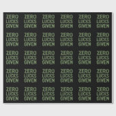 Papier Cadeau Chance zéro pour la Saint-Patrick hilarante (Plat)
