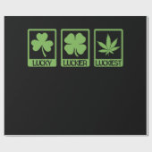 Papier Cadeau Chanceux Plus chanceux Le plus chanceux ST PATRICK (Plat)