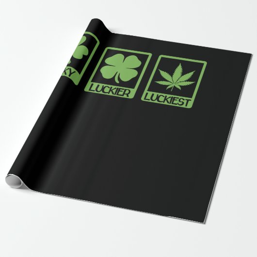 Papier Cadeau Chanceux Plus chanceux Le plus chanceux ST PATRICK (Déroulé)