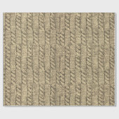 Papier Cadeau Chandail à câble (Plat)