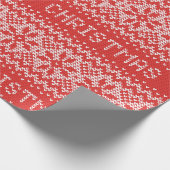Papier Cadeau Chandail De Noël Cosy Rouge Et Blanc (Coin)